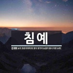 침예 뜻: 눈의 검은자위에 흰 점이 생기어 눈알이 몹시 아픈 눈병.