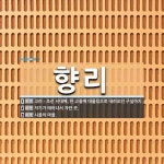 향리 뜻: 고려ㆍ조선 시대에, 한 고을에 대물림으로 내려오던 구실아치., 자기가 태어나서 자란 곳., [국어 사전]