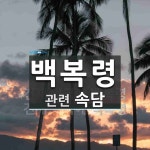 백복령에 관한 속담: 2개