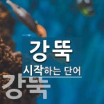 강뚝으로 시작하는 단어는? 2개
