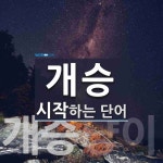 개승으로 시작하는 단어는? 2개
