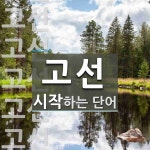 고선으로 시작하는 단어는? 21개