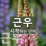 근우로 시작하는 단어는? 2개