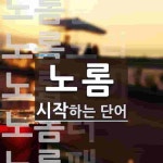 노롬으로 시작하는 단어는? 7개