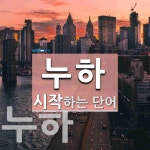 누하로 시작하는 단어는? 3개
