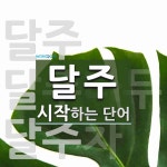 달주로 시작하는 단어는? 3개