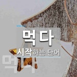 먹다로 시작하는 단어는? 6개