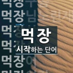 먹장으로 시작하는 단어는? 10개