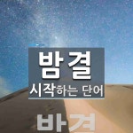 밤결로 시작하는 단어는? 1개