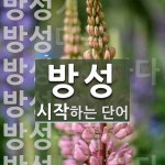 방성으로 시작하는 단어는? 10개