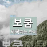 보쿰으로 시작하는 단어는? 1개