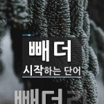 빼더로 시작하는 단어는? 1개