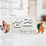 삼조로 시작하는 단어는? 11개