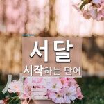 서달로 시작하는 단어는? 2개