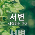 서변으로 시작하는 단어는? 1개