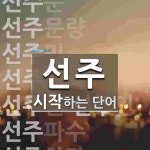 선주로 시작하는 단어는? 28개