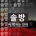솔방으로 시작하는 단어는? 31개