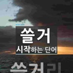 쓸거로 시작하는 단어는? 1개