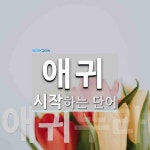 애귀로 시작하는 단어는? 2개