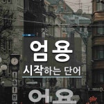 엄용으로 시작하는 단어는? 1개