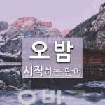 오밤으로 시작하는 단어는? 1개
