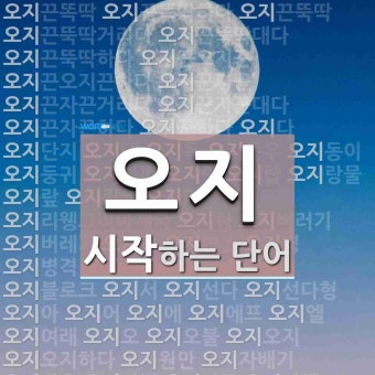 오지로 시작하는 단어는? 101개