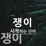쟁이로 시작하는 단어는? 2개