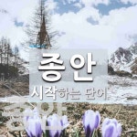 종안으로 시작하는 단어는? 2개