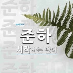 준하 시작 단어