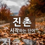 진촌으로 시작하는 단어는? 2개