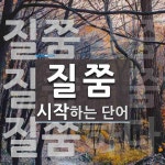 질쭘 시작 단어