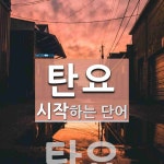 탄요로 시작하는 단어는? 1개