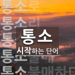통소로 시작하는 단어는? 8개