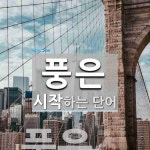 풍은으로 시작하는 단어는? 1개