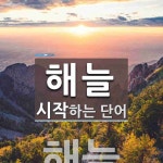 해늘로 시작하는 단어는? 1개