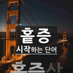 홑증 시작 단어