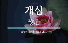 개심 뜻: 잘못된 마음을 바르게 고침.