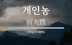 개인농 뜻: ‘자작농’의 북한어.