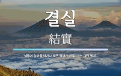 결실 뜻: 식물이 열매를 맺거나 맺은 열매가 여묾. 또는 그런 열매.