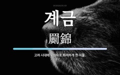 계금 뜻: 고려 시대에 모섬유로 화려하게 짠 직물.