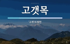 고갯목 뜻: ‘고개’의 방언