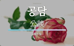 공담 뜻: 공평한 말.
