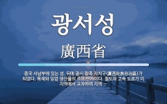 광서성 뜻: 중국 서남부에 있는 성. 뒤에 광시 좡족 자치구(廣西壯族自治區)가 되었다. 목재와 임업 생