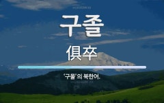 구졸 뜻: ‘구몰’의 북한어.