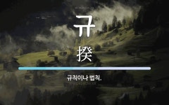 규 뜻: 규칙이나 법칙.