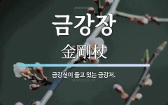 금강장 뜻: 금강신이 들고 있는 금강저.