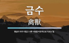 금수 뜻: 행실이 아주 더럽고 나쁜 사람을 비유적으로 이르는 말.