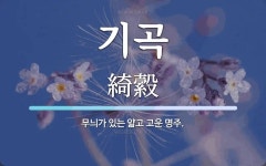 기곡 뜻: 무늬가 있는 얇고 고운 명주.