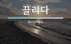 끌리다 뜻: ‘끌다’의 피동사.
