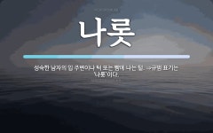 나롯 뜻: 성숙한 남자의 입 주변이나 턱 또는 뺨에 나는 털. ⇒규범 표기는 ‘나룻’이다.